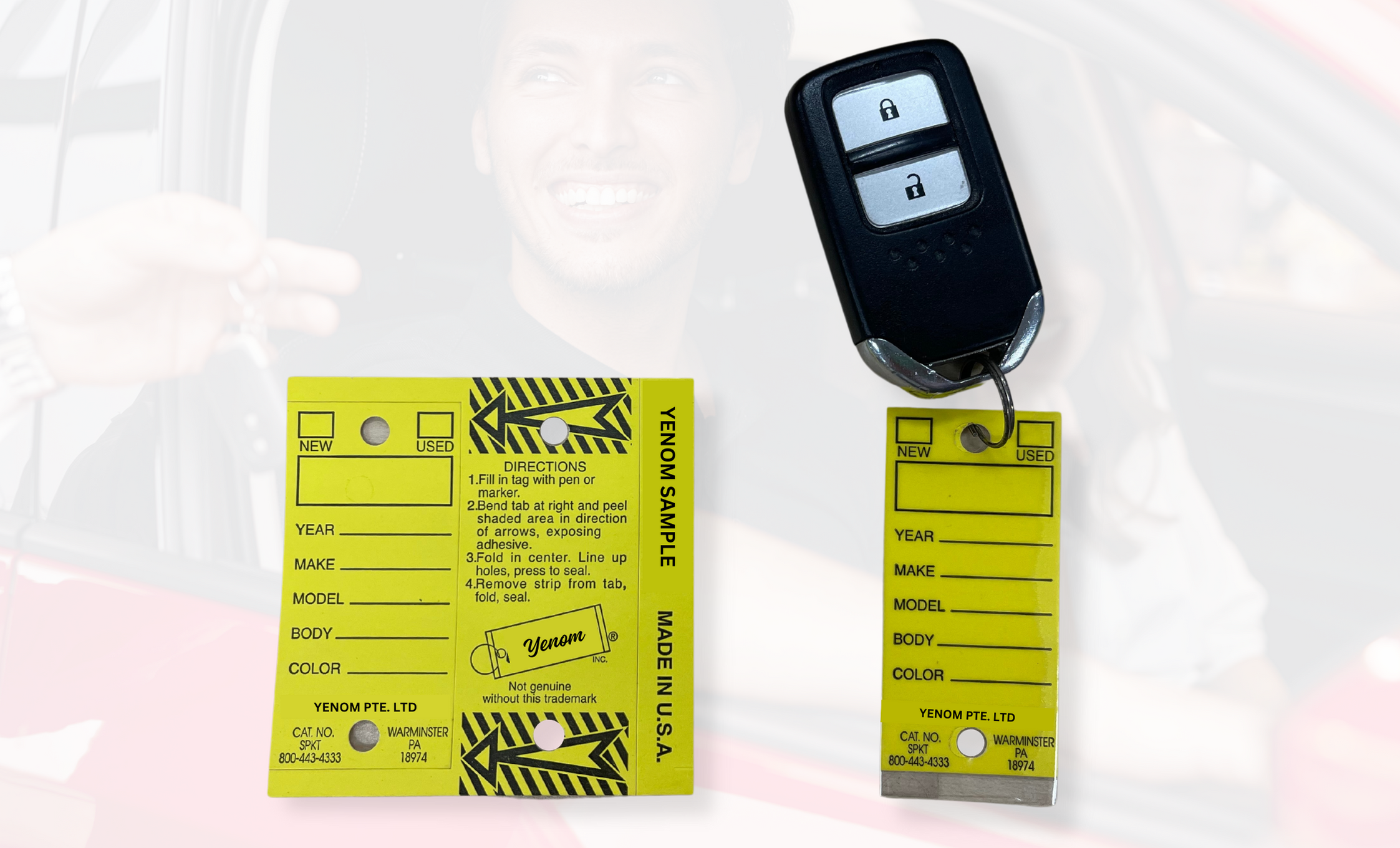 Car Key Composite Tagstock - Specialty Labels